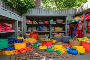 Astuces pour organiser les jouets d'extérieur des enfants dans le garage