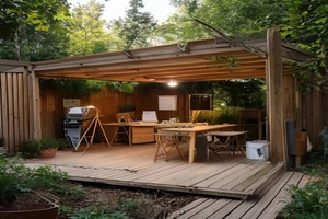 Installer son atelier dans un abri de jardin en bois : isolation et électricité