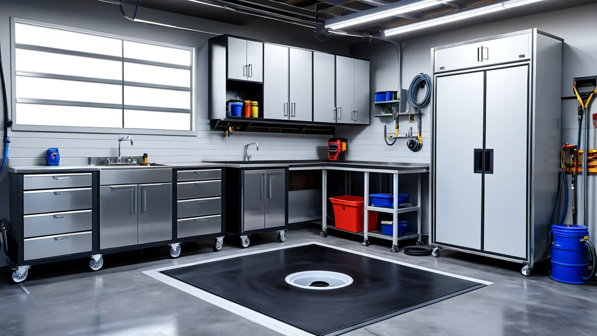 Comment créer une zone de lavage sans détremper ni salir le reste du garage